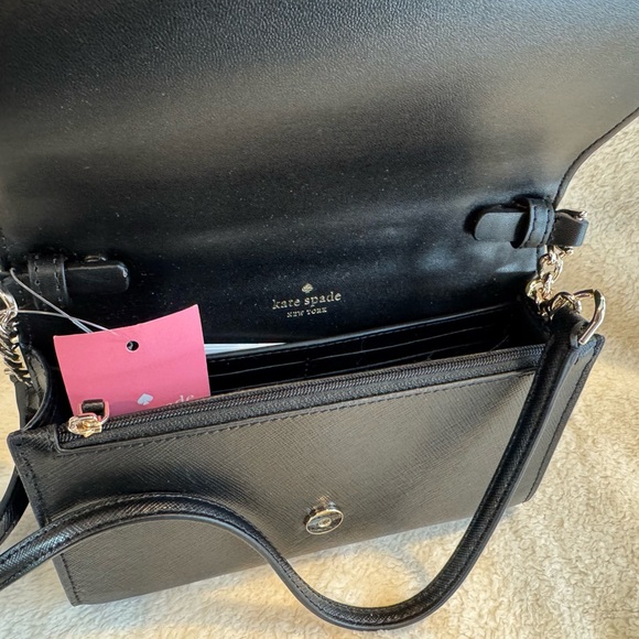 Kate Spade Tan and Black Clutch with strap NWT - Picture 4 of 4
